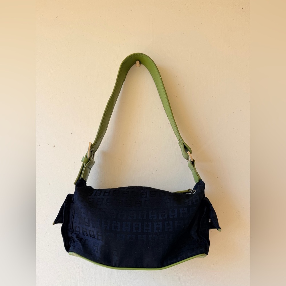2k Chateau Black Monogram Belt Bag with Olive Strap (Baguette inspo) - Picture 11 of 14